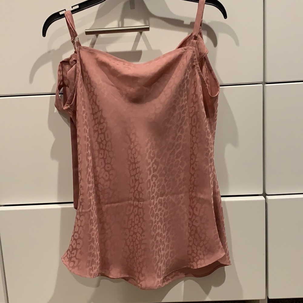 WHBM Mauve pink leopard tank top, NWT, sz XS - Picture 3 of 4